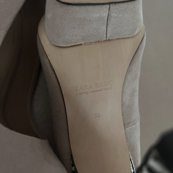 Zara beige tan nude platform heels - Picture 7 of 8